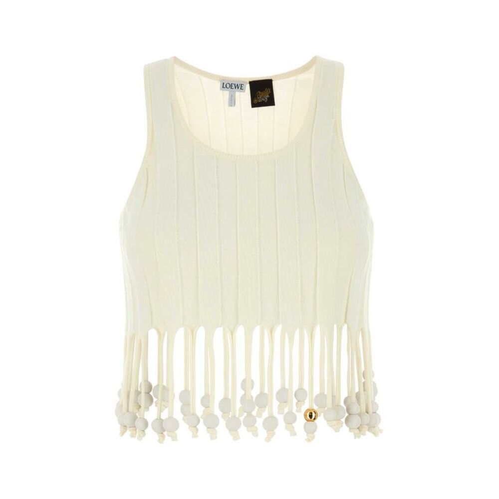 Loewe Paula's Ibiza Women Ivory Cotton Paula S Ibiza Top